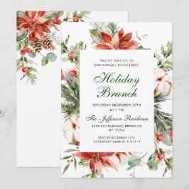 Convites Festivo Red Poinsettia Natal Brunay