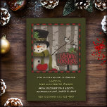 Convites Festivo Snowman Birch Tree Red Green Foliday<br><div class="desc">Convites Festivos Festivos Festivos De Pássaros Feriados. Uma maneira alegre de convidar sua família, amigos, colegas de trabalho, vizinhos ou qualquer outra pessoa para um Natal ou festa de férias divertidos. Personalize este convite de Natal com diferentes tipos de letra ou texto para criar o seu próprio estilo. Um convite...</div>