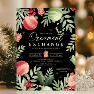 Convites Festivo Trocas de Ornamento Natal
