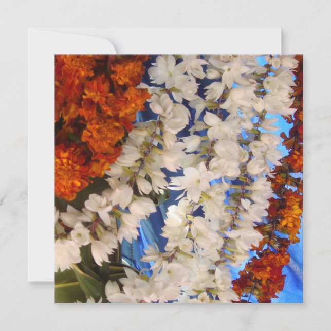 Convites Festões India da flor (Frente)