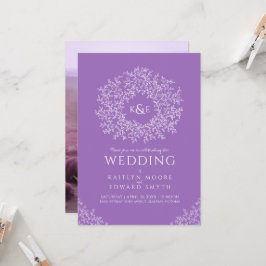 Convites Fia botânica de folha primavera, desenhada à mão, 