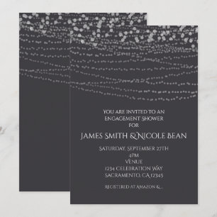 Convites Fiação de Luzes Moderno e Elegante para Celebração