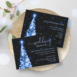 Convites Ficha de Detalhes do Casamento Azul Marinho de Árv