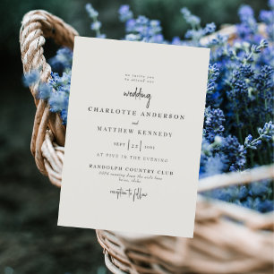 Convites Fiel para Sempre Creme Sem Pais Casamento II