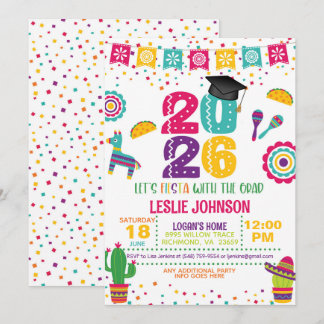 Convites Fiesta 2026 Graduation Invitation