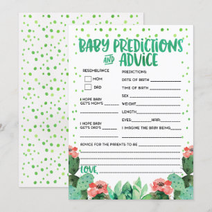 Convites Fiesta Baby Predictions Advice Game