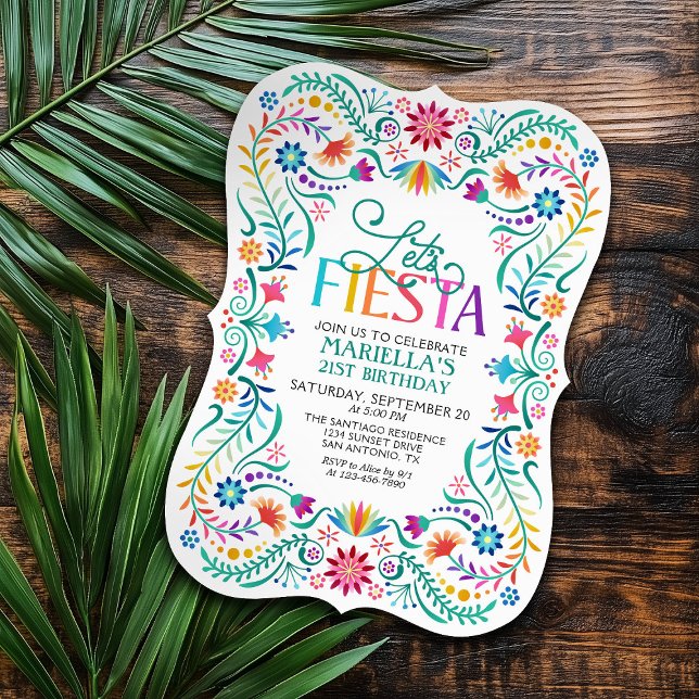 Convites Fiesta Birthday (Criador carregado)