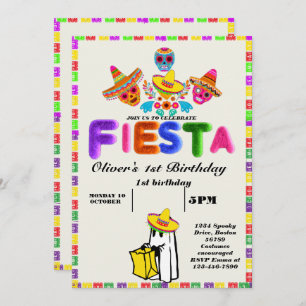 Convites Fiesta Birthday - Concurso Chalkboard mexicano