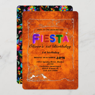 Convites Fiesta Birthday - Concurso Chalkboard mexicano