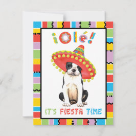 Convites Fiesta Boston Terrier