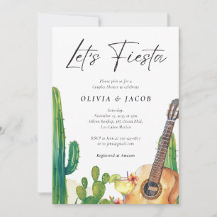 Convites Fiesta Cactus Casal Chá mexicano
