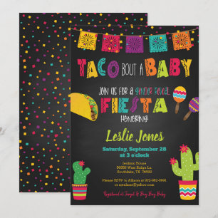 Convites Fiesta Chá de fraldas Taco Bout a Baby Gender Reve