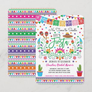 Convites Fiesta Chá de panela / Sem tempo para Siesta Mexic