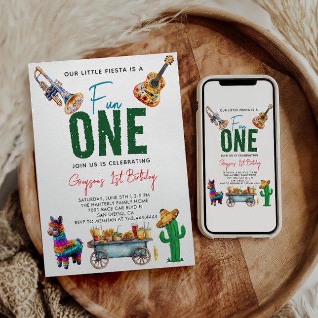 Convites Fiesta First | Parte primeiro aniversario (Criador carregado)