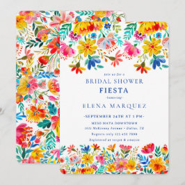 Convites Fiesta Floral Watercolor Chá de panela