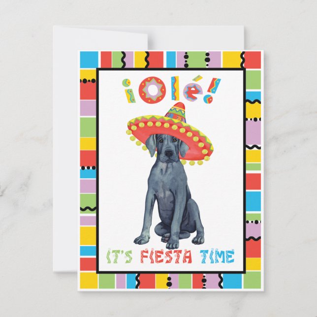 Convites Fiesta Great Dane (Frente)