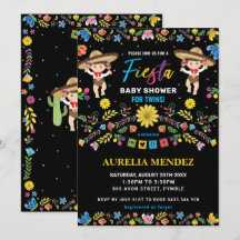 Fiesta Mexicano Cute Twins Boys Twin Chá de fralda