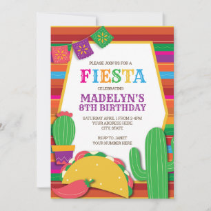 Convites Fiesta Mexicano Sudoeste Taco Birthday