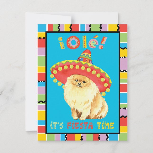 Convites Fiesta Pomeranian (Frente)