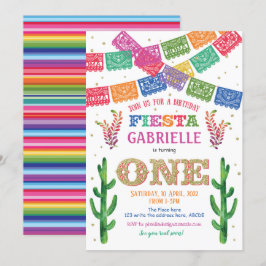 Convites Fiesta, Rapariga, Mexicana, Cactus, Uno, primeiro 