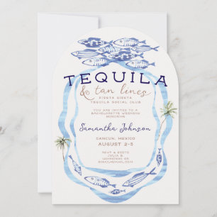 Convites Fiesta Siesta Tequila Tan Lines Club Bachelorette