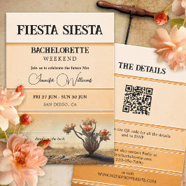 Convites Fiesta Siesta Terra Cotta Bachelorette Weekend
