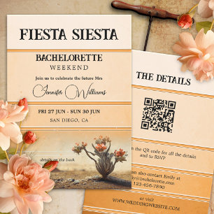Convites Fiesta Siesta Terra Cotta Bachelorette Weekend