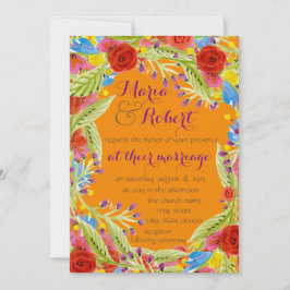 Convites Fiesta Wedding Tangerine