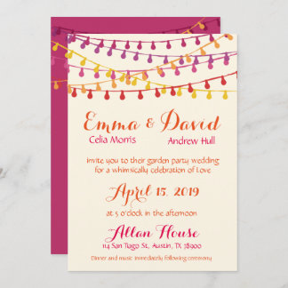 Convites Fiesta Wedling Invitation Colorful Party