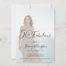 Convites Fifty and Fabulous Photo 50th Birthday Party