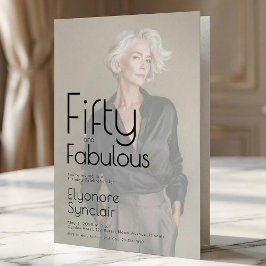 Convites Fifty and Fabulous Photo 50th Birthday Party