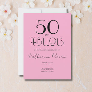 Convites Fifty e Fabuloso Aniversário de 50 anos 