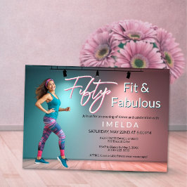 Convites Fifty Fit and Fabulous Invitation