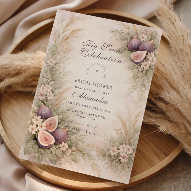 Convites Fig Orchard Elegance Bridal Shower (Criador carregado)