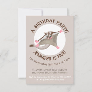 Convites Figura de desenho animado de um planador de açúcar