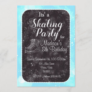 Convites Figura Skating Birthday Invitation