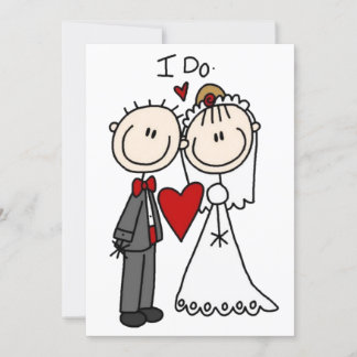 Convites Figuras do Stick de Casamento Adicionar seu Convit