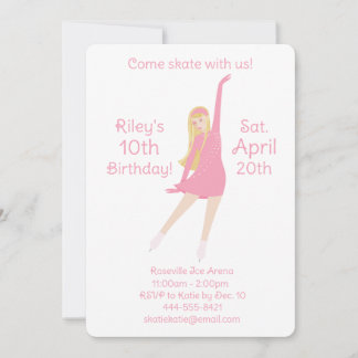 Convites Figure Skater Invitation (Pink)