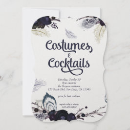 Convites Figurinos de Halloween e Cocktails Mascarada Bash