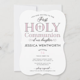 Convites Filha da Primeira Sagrada Comunhão Tipográfica