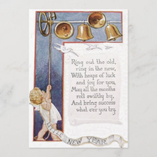 Convites Filhinha do Ano Novo Tocando Sinos Dove