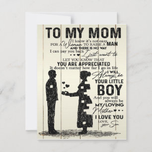 Convites Filho Para minha carta da mãe, presente especial p