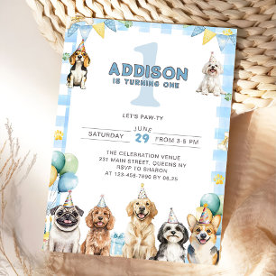 Convites Filhote Chamando Todos os Animais da Festa de 1º A