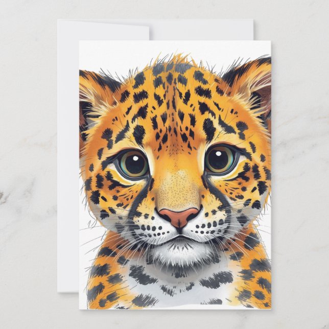 Convites Filhote de Guepardo Safari Spirit  (Frente)