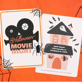 Convites Filme de Halloween Noite Louco Crianças Bonitas