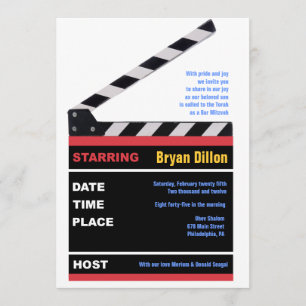 Convites FILMES HOLLYWOOD Pareciam Bar do Bar Mitzvah Convi