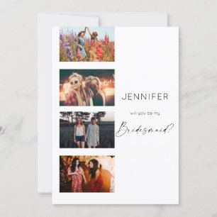Convites Filmstrip Seja Minha Bridesmaid Multi Photo
