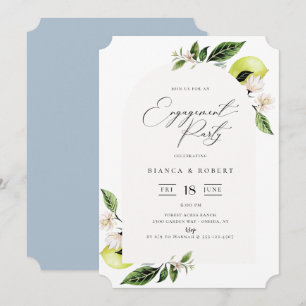 Convites Fim da Festa de noivado de Mola Botânica para Limõ