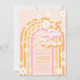 Convites Fim da Paz de Dígitos Simples Boho Arco-íris 10º A