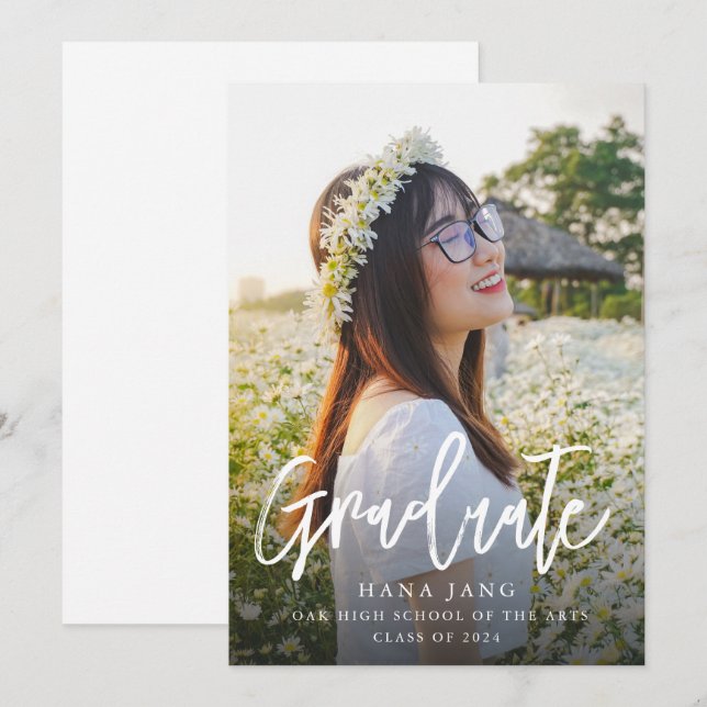 Convites Fim de Curso Simples Turma de 2025 (Frente/Verso)